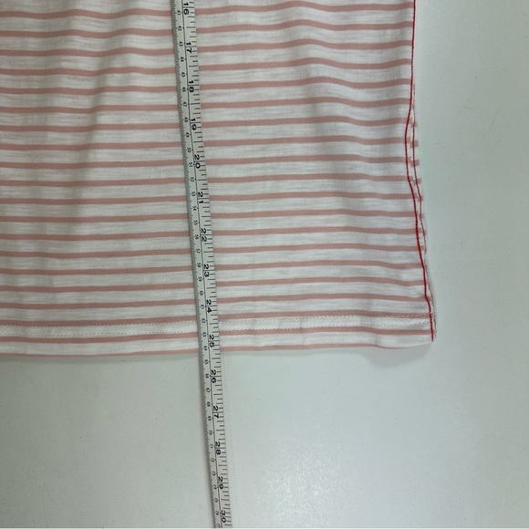 NWT Jane Delancey Rhinestone T-Shirt Women’s XL Pink White Striped Strawberry - Picture 6 of 8